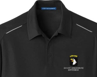 Army 101st Airborne Division Embroidered Performance Golf Polo