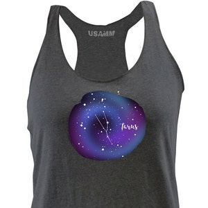 Original Ladies Taurus Astrological Sign Constellation Racerback Tank Top