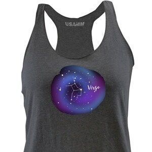 Original Ladies Virgo Astrological Sign Constellation Racerback Tank Top