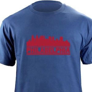 Original Philadelphia Pennsylvania Skyline Skyline Baseball Team Colors T-Shirt