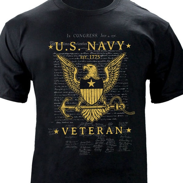 Officially Licensed US Navy Established Veteran Graphic T-Shirt