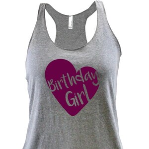 Women&#39;s Birthday Girl Love Racerback Tank Top