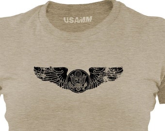 Women's Distressed Air Force Aircrew Badge Subdued T-Shirt