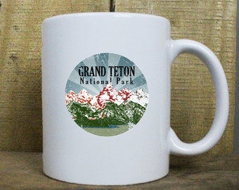 Retro Grand Teton National Park 80's Mug