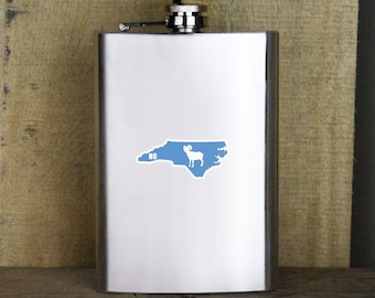 Original I Ram North Carolina Variant Classic University 8oz. Flask