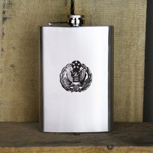 Headquarters Badge Air Force Veteran 8oz. Flask