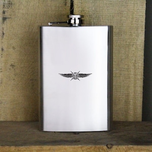 Cyber Support Badge Air Force Veteran 8oz. Flask