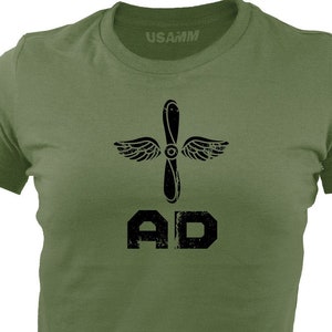 Women&#39;s Officially Licensed Navy Aviation Machinist&#39;s Mate (AD) Rating Badge T-Shirt