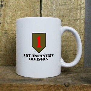 US Army 1st Infantry Division Full Color Patch Coffee Mug