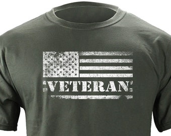 Veteran Distressed American Flag T-Shirt
