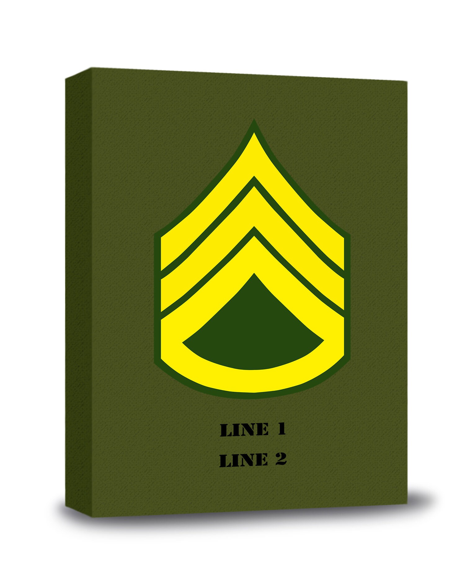 Army E6 Staff Sergeant Rank Customizable Gallery Wrapped Etsy