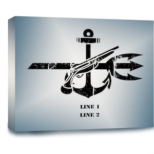 Navy Special Warfare Operator (SO) Ratings Badge Customizable Gallery Wrapped Canvas