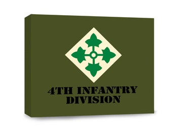 Army 4th Infantry Division Gallery Wrapped Canvas