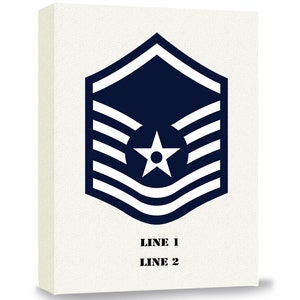 Customizable Air Force Master Sergeant Rank Gallery Wrapped Canvas