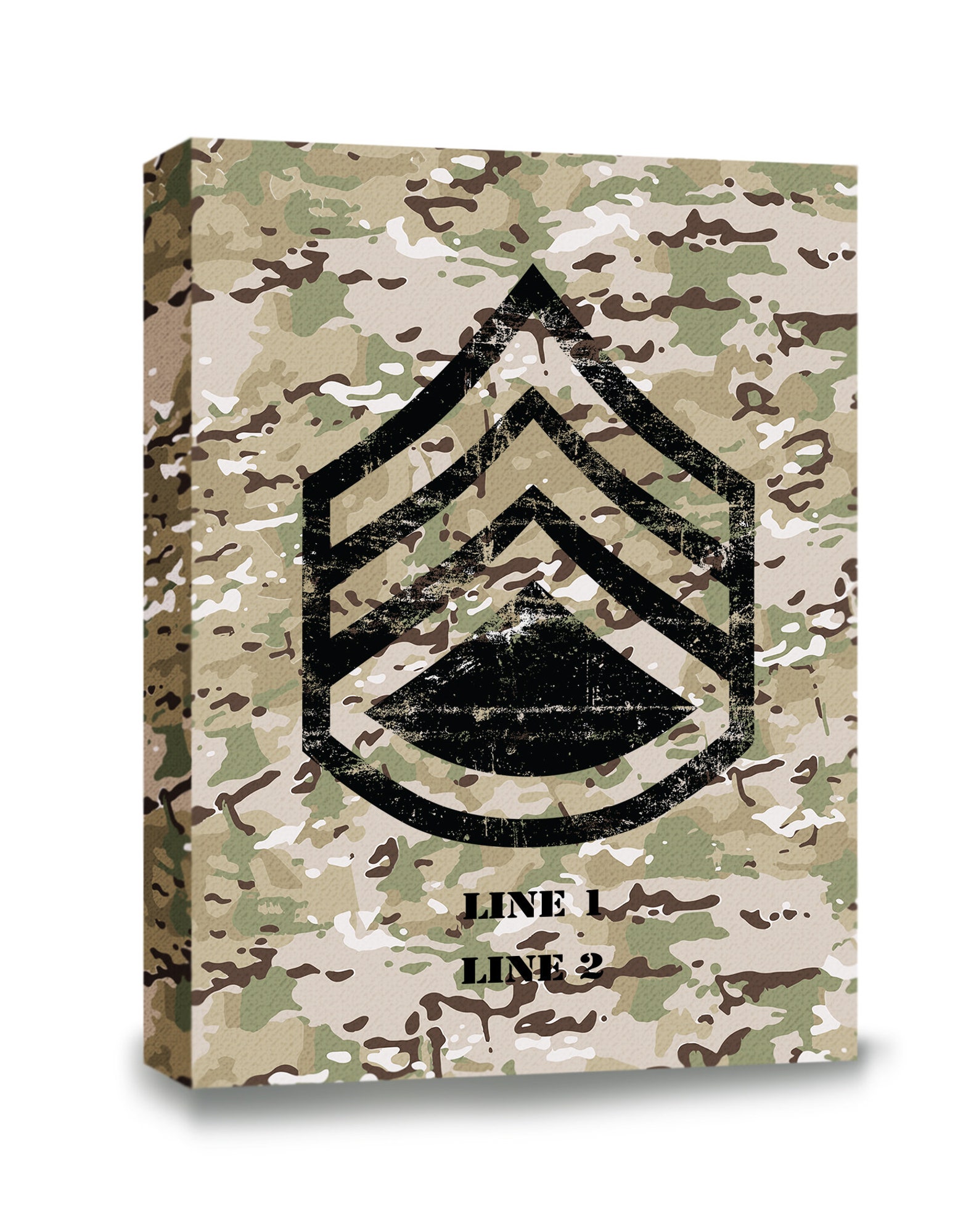 Army E6 Staff Sergeant Rank Customizable Gallery Wrapped Etsy