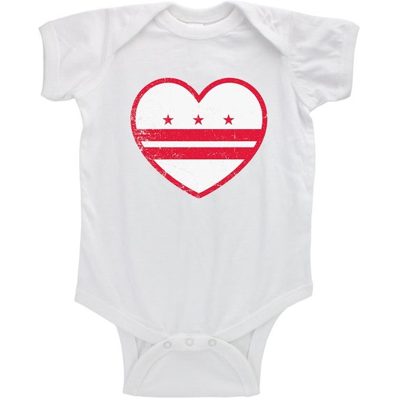 Heart State Stripes Baby Onesie Heart State Stripes Baby Onesie