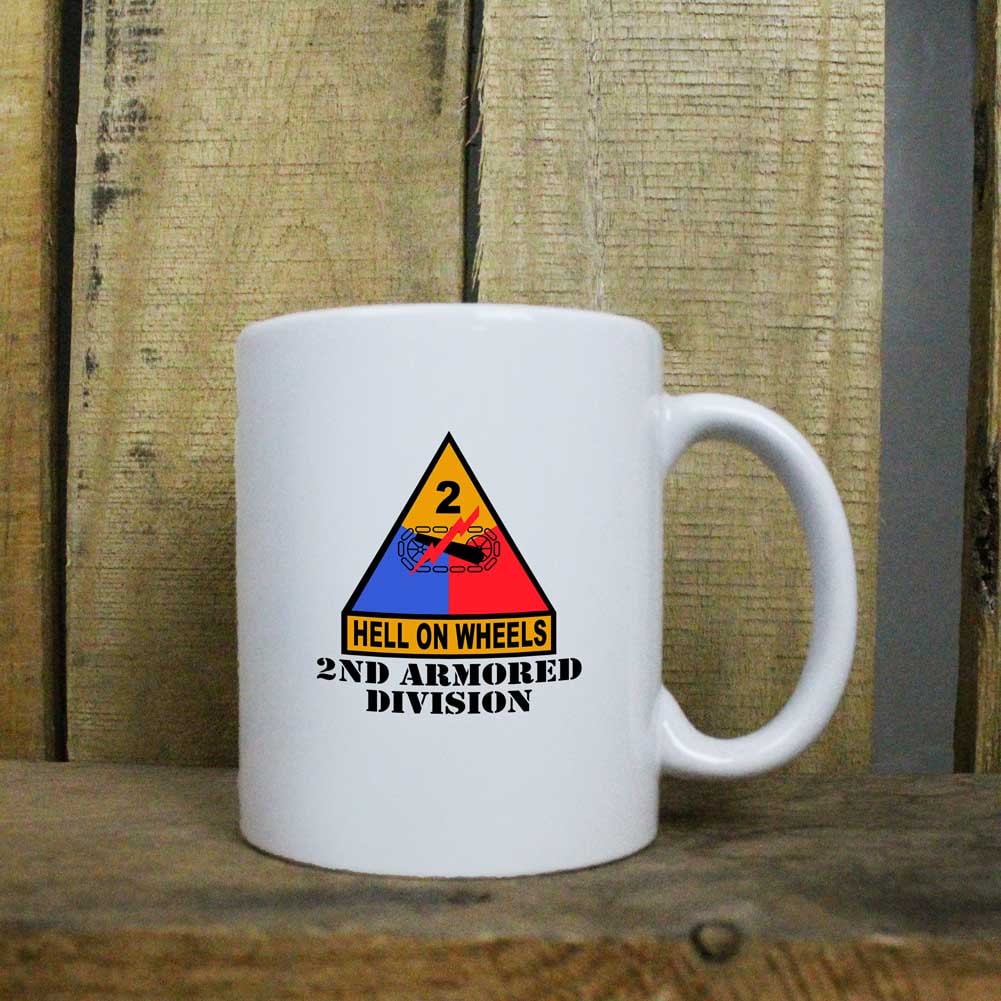 US Army 2nd Armored Division Full Color Patch Coffee Mug