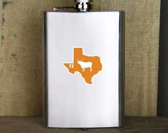 Original I Longhorn Texas Variant Classic 8oz. Flask