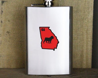 Original I Bulldog Georgia Variant Classic 8oz. Flask