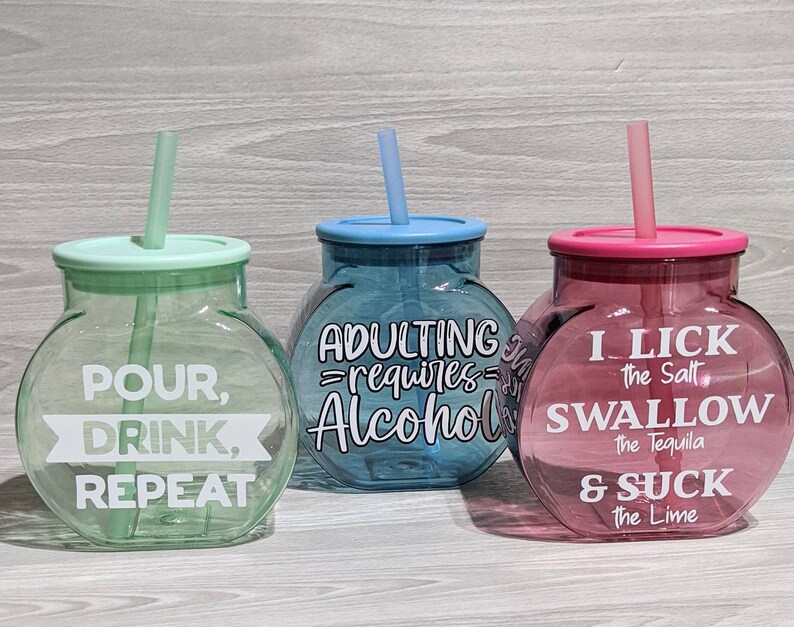 Fishbowl Cup Adult Sippy Cup Pool Side Drink Girls Trip Etsy