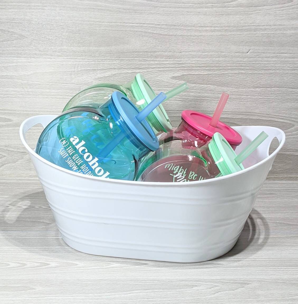 Fishbowl cup Adult Sippy Cup Pool Side Drink Girls Trip Etsy