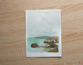 July 23rd: Sutro Baths (watercolor, 4.5x6in)