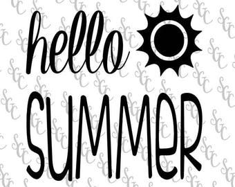 Hello Summer Stencil Etsy