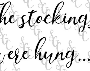 The Stockings Were Hung Stencil - Etsy