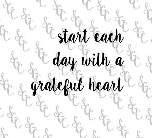 Reusable Stencil Start Each Day With a Grateful Heart Many | Etsy Canada