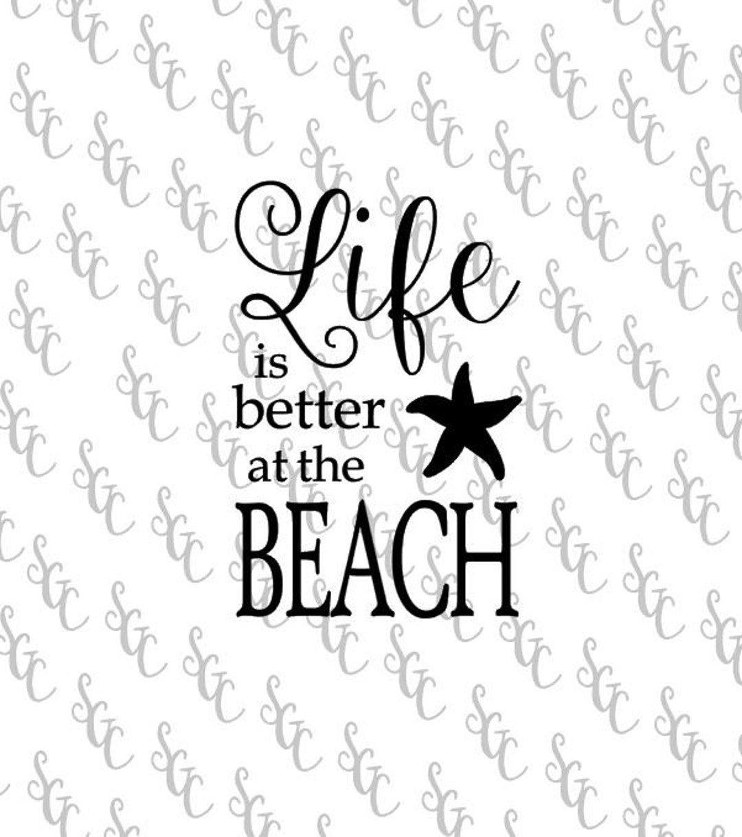 Reusable Stencil Life is Better at the Beach 2 Sizes to Etsy