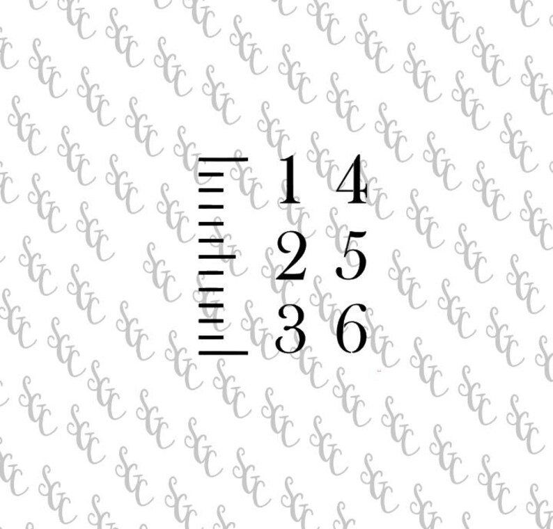 Reusable Stencil Diy Growth Chart Ruler Choose Your Font Image 0