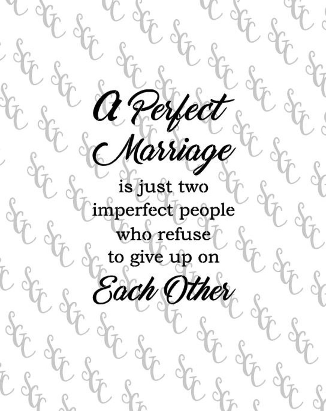 Reusable Stencil a Perfect Marriage 2 Sizes to Choose - Etsy