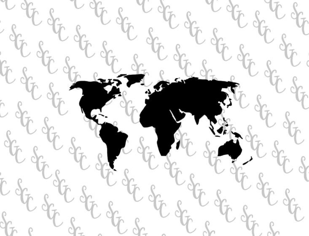 Reusable Stencil World Map Many Sizes to Choose From Etsy