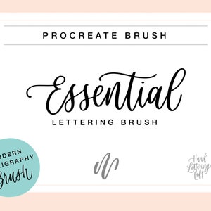 Procreate Essential Lettering Brush for Hand Lettering and Modern Calligraphy Style, iPad Procreate app, Beginner Brush