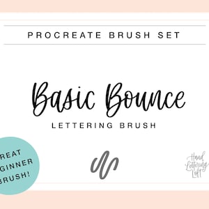 Procreate Basic Bounce Lettering Brush for Hand Lettering and Modern Calligraphy Style, iPad Procreate app
