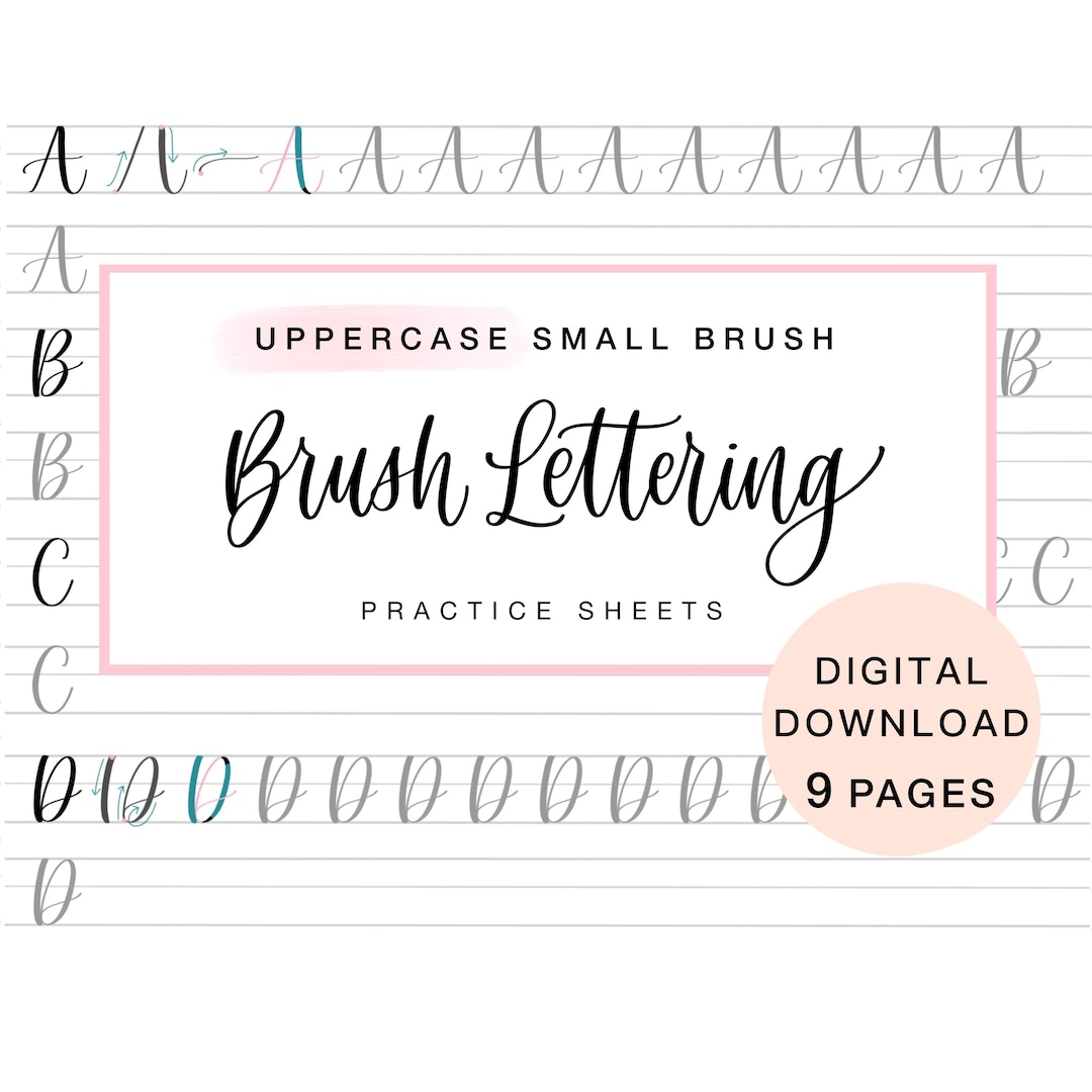 Uppercase Brush Lettering for Beginners, Small Brush Capital