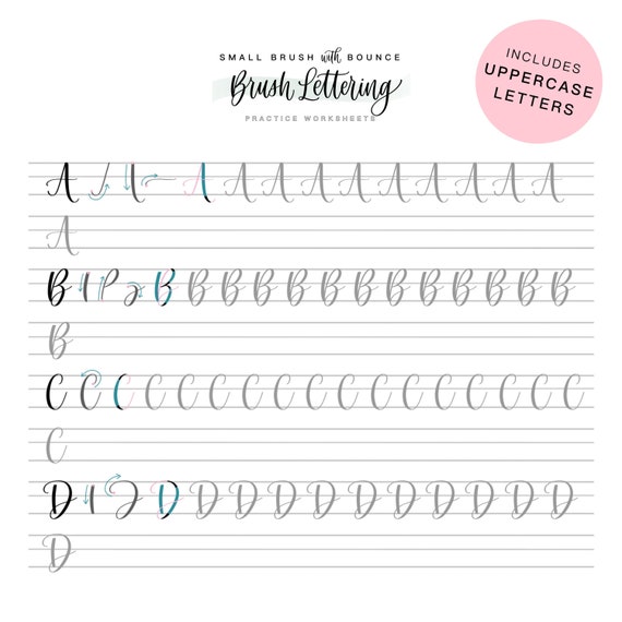 Brush pen practice sheets discount