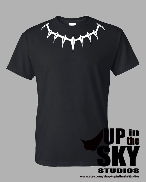 Black Panther Necklace TShirt Marvel Avengers Etsy
