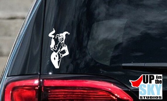 Vinyl Decal Truck Car Sticker Laptop DC Batman Harley Quinn Font