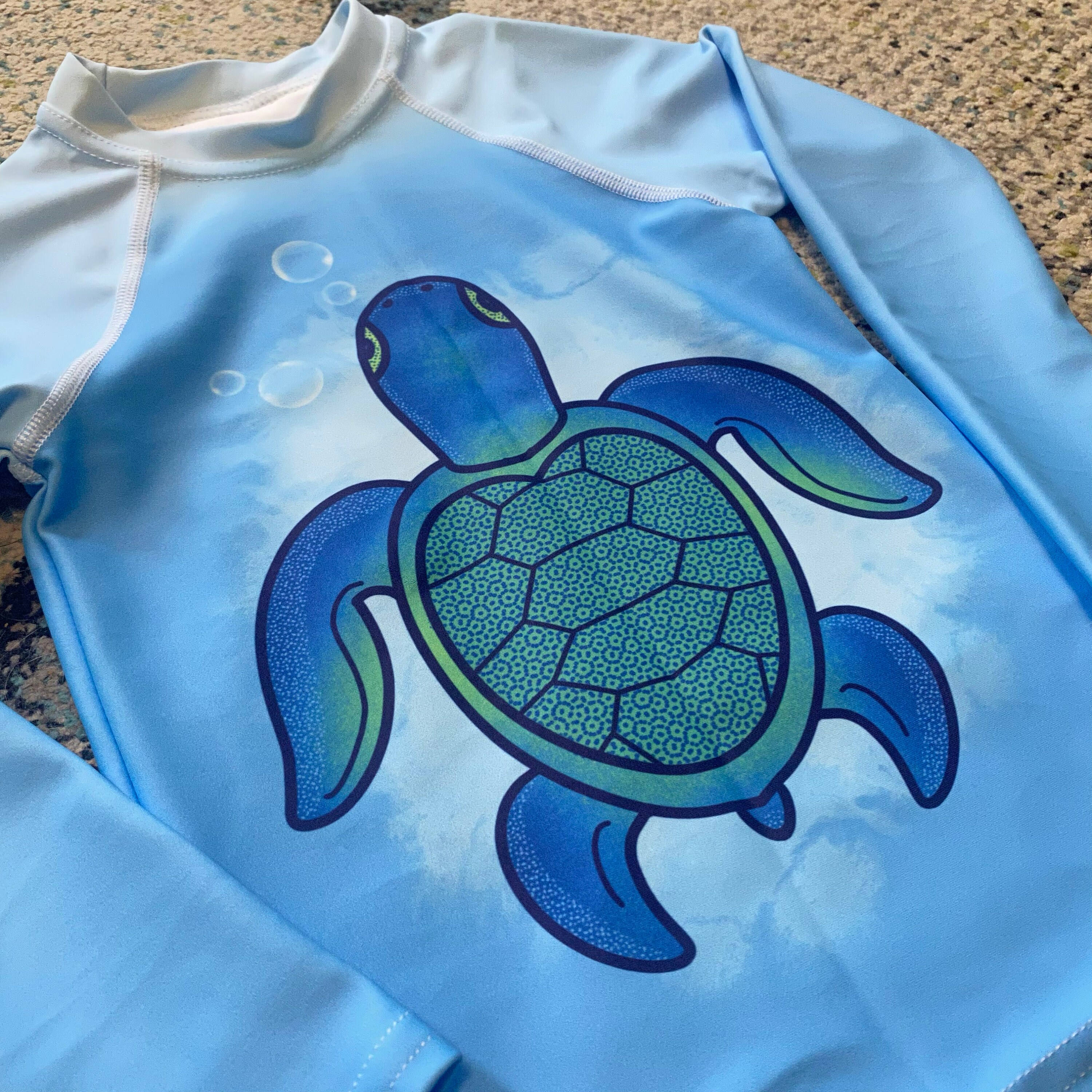 Turtle Rash Guard Sea Turtle Kids Rash Guard - Etsy