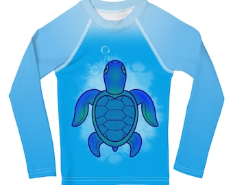Sea Turtle Kids Rash Guard