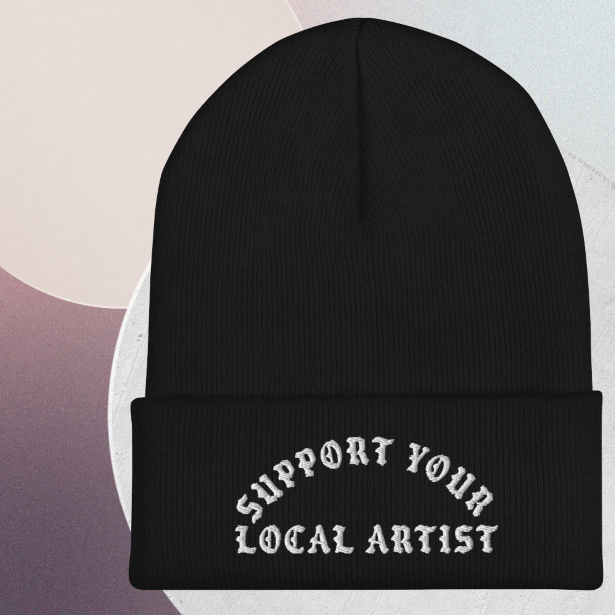 Support Your Local Artist Cuffed Beanie - Etsy