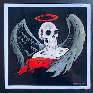 Skull Angel Life stickers