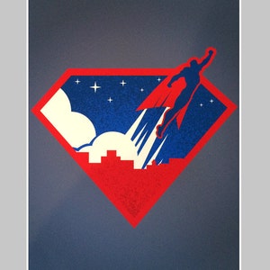 Superhero Flying 13×19 Print