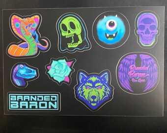 Neon Kiss Cut Stickers