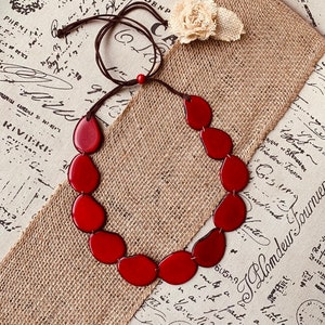 Red fashion necklace outlet