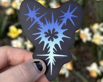 spiky transgender pride sticker | handmade LGBTQ