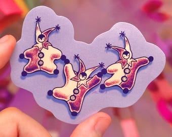 Clown Jester Sticker: Handmade Silly Dancing Clowns