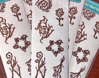 whimsical branches sticker sheet | wizard core sticks and branches stickers for magic journaling