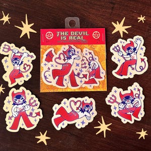 trans boy devil sticker pack!